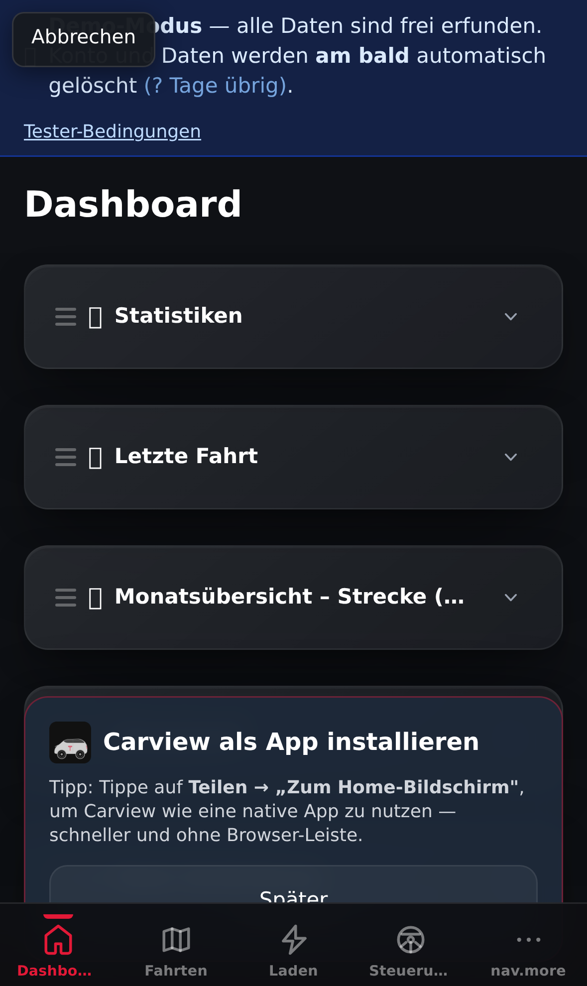 iPhone Dashboard